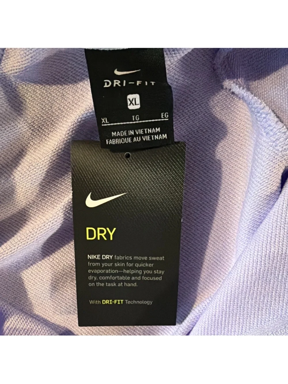 Nike Women’s XL Lavender Hooded Zip Sweatshirt with 'Just Do It' Tape